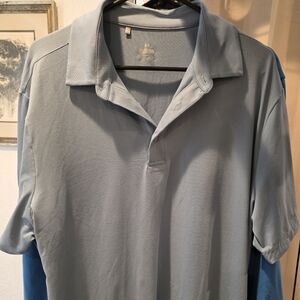 UNDER ARMOR Men's Pale Blue Golf Shirt